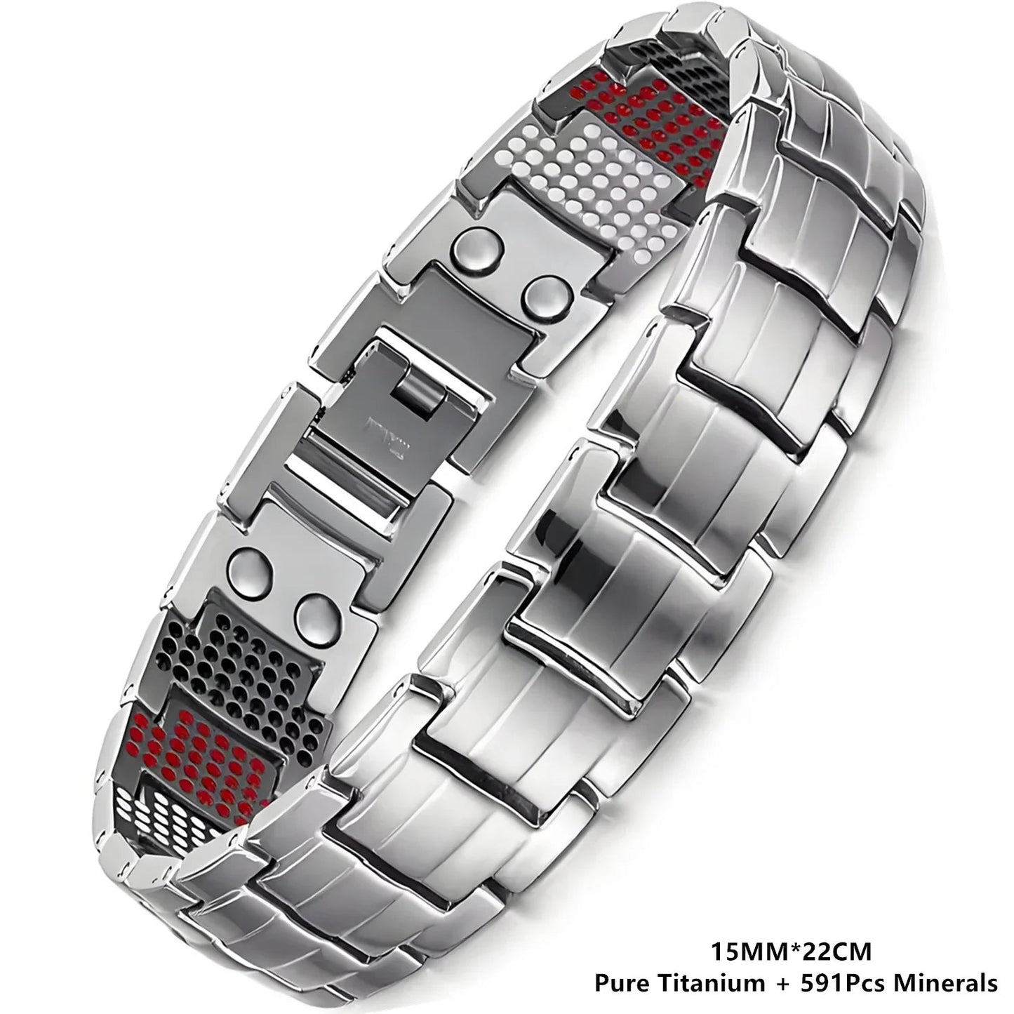 Magnetic Therapy Bracelet for Men Pulsera de terapia magnetica para Hombres 
