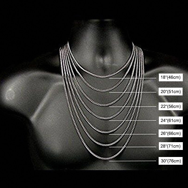 Pendiente y Collar para Hombre Geometric Square Necklaces for Men chain link specs