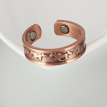 Anillo para Hombres o Mujeres Ring for Men or Women Pure Copper Magnetic Rings 6mm Finger Cuff Adjustable