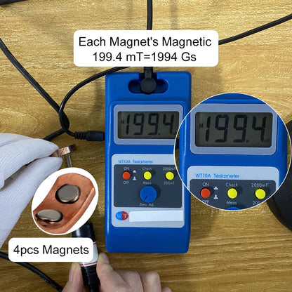 Anillo para Hombres o Mujeres Ring for Men or Women Pure Copper Magnetic Adjustable Rings Magnet Line Open Cuff 6mmResizable Ring