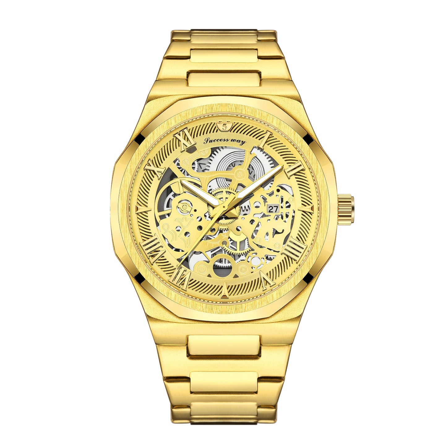 Reloj para Hombre Quartz Watches Men Stainless Steel Business Sport Date Wristwatch Luminous