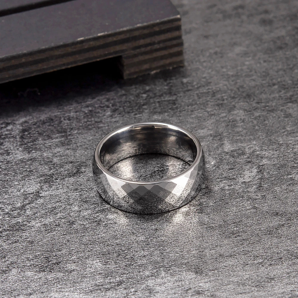 Anillo para Hombres o Mujeres Ring for Men or Women Anti-scratch Tungsten Carbide Rings 8mm Wide Finger Jewelry