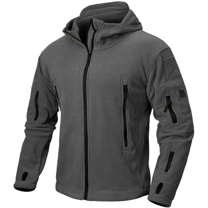 Chamarra para Hombres Mens Fleece Jacket Full Zip Tactical Hoodies Winter Coats Windproof Hoodies Warm Hunting Polar Fleece Outdoor Jackets Men