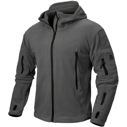 Chamarra para Hombres Mens Fleece Jacket Full Zip Tactical Hoodies Winter Coats Windproof Hoodies Warm Hunting Polar Fleece Outdoor Jackets Men