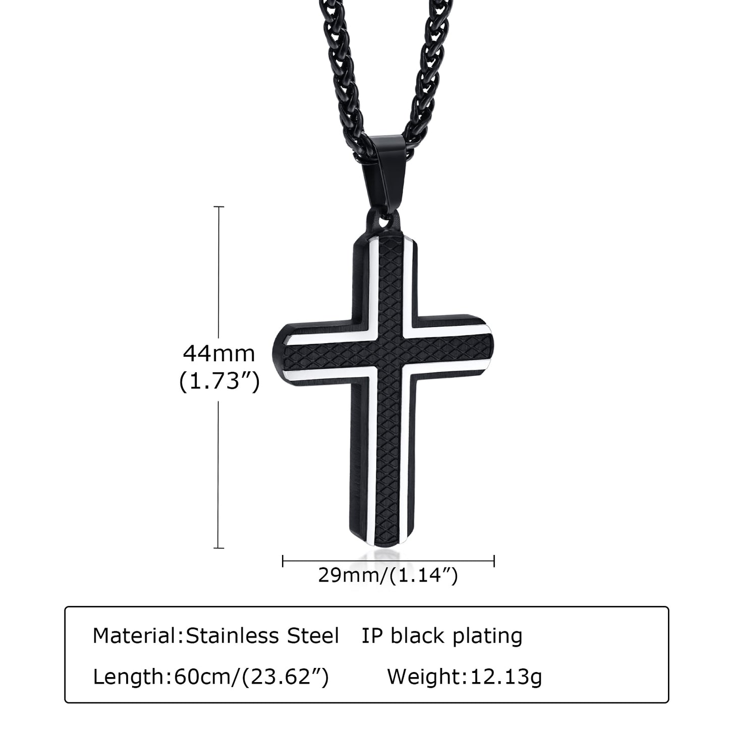 Pendiente y Collar para Hombre Cross Necklaces for Men Cross Cruz Crucifijo specs