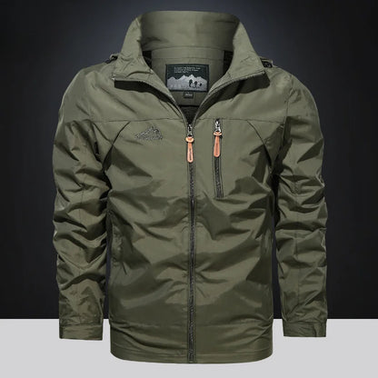 Chamarra para hombres Windbreaker Men Tactical Jacket Waterproof Outdoor Hooded Coat Sports Military Field Climbing Thin Outerwear Streetwear Coat