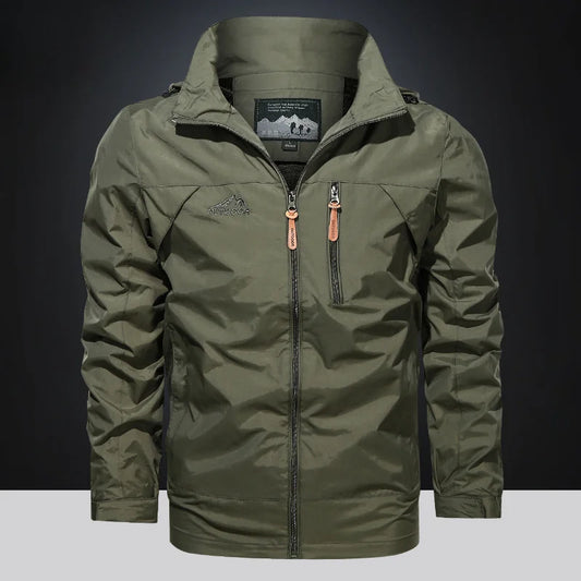 Chamarra para hombres Windbreaker Men Tactical Jacket Waterproof Outdoor Hooded Coat Sports Military Field Climbing Thin Outerwear Streetwear Coat