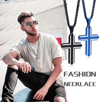 Pendiente y Collar para Hombre Cross Necklaces for Men Cross Cruz Crucifijo fashion