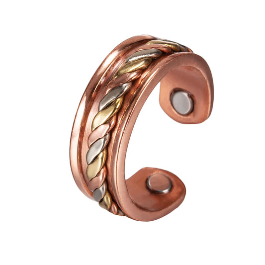 Anillo para Mujeres Ring for Women Twisted Adjustable Ring Women Energy Magnetic Therapy 5mm Finger Open Cuff