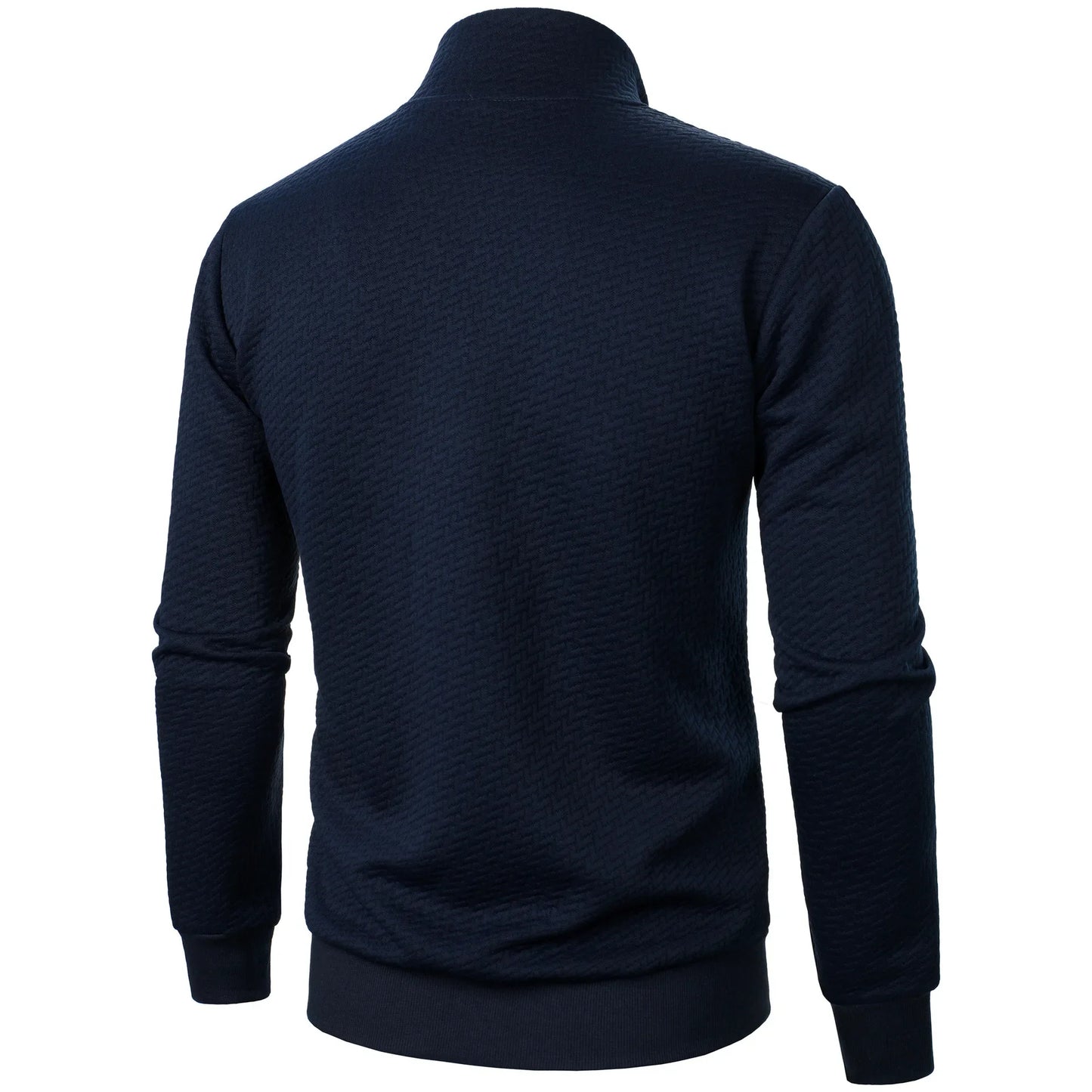 Sueter para hombres Spring Autumn Zipper Stand Collar Coat Men's Casual Jacquard Cardigan Sweatshirts Jackets for Men