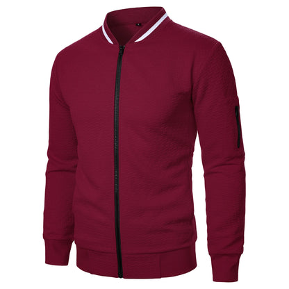 Sueter para Hombres Men's sweater, men's baseball jacket, streetwear, autumn, new fashion, solid color casual men's jackets, men's coat