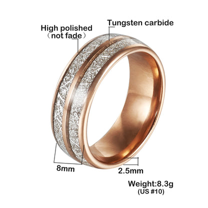 Anillo para Hombres o Mujeres Ring for Men or Women Anti-scratch Tungsten Carbide Rings 8mm Wide Finger Jewelry