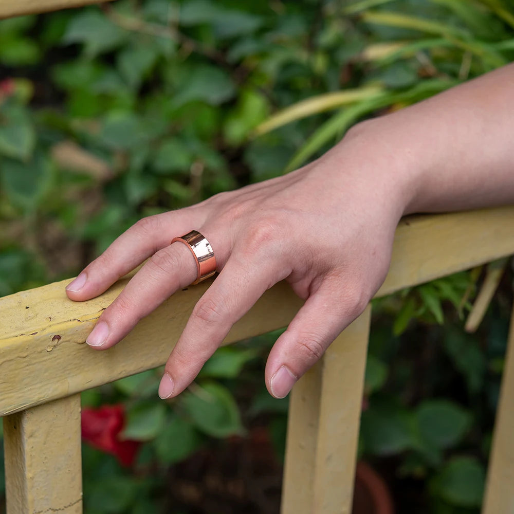 Anillo para Hombres o Mujeres Ring for Men or Women Pure Copper Magnetic Rings 9mm Wide