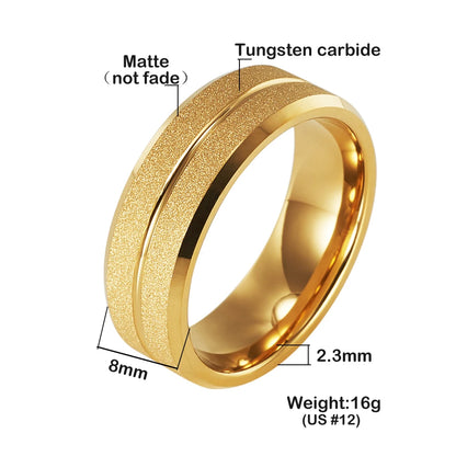 Anillo para Hombres o Mujeres Ring for Men or Women Anti-scratch Tungsten Carbide Ring 8mm Wide Rings