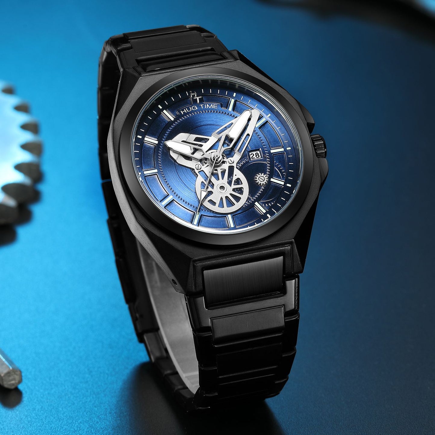 Reloj para Hombre Men Watch 42MM Fashion Quartz Wristwatch Military Waterproof Luminous Personalized