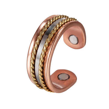 Anillo para Mujeres Ring for Women Twisted Adjustable Ring Women Energy Magnetic Therapy 5mm Finger Open Cuff