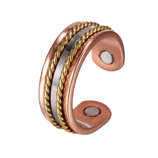 Anillo para Mujeres Ring for Women Twisted Adjustable Ring Women Energy Magnetic Therapy 5mm Finger Open Cuff