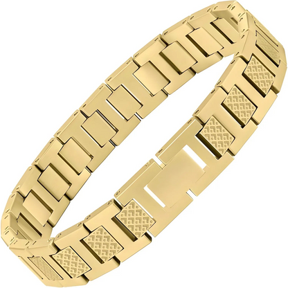 Bracelet for Men Pulsera para Hombres Titanium Steel Men's Bracelet Crocodile-Pattern Link Chain Premium Business Jewelry Gift