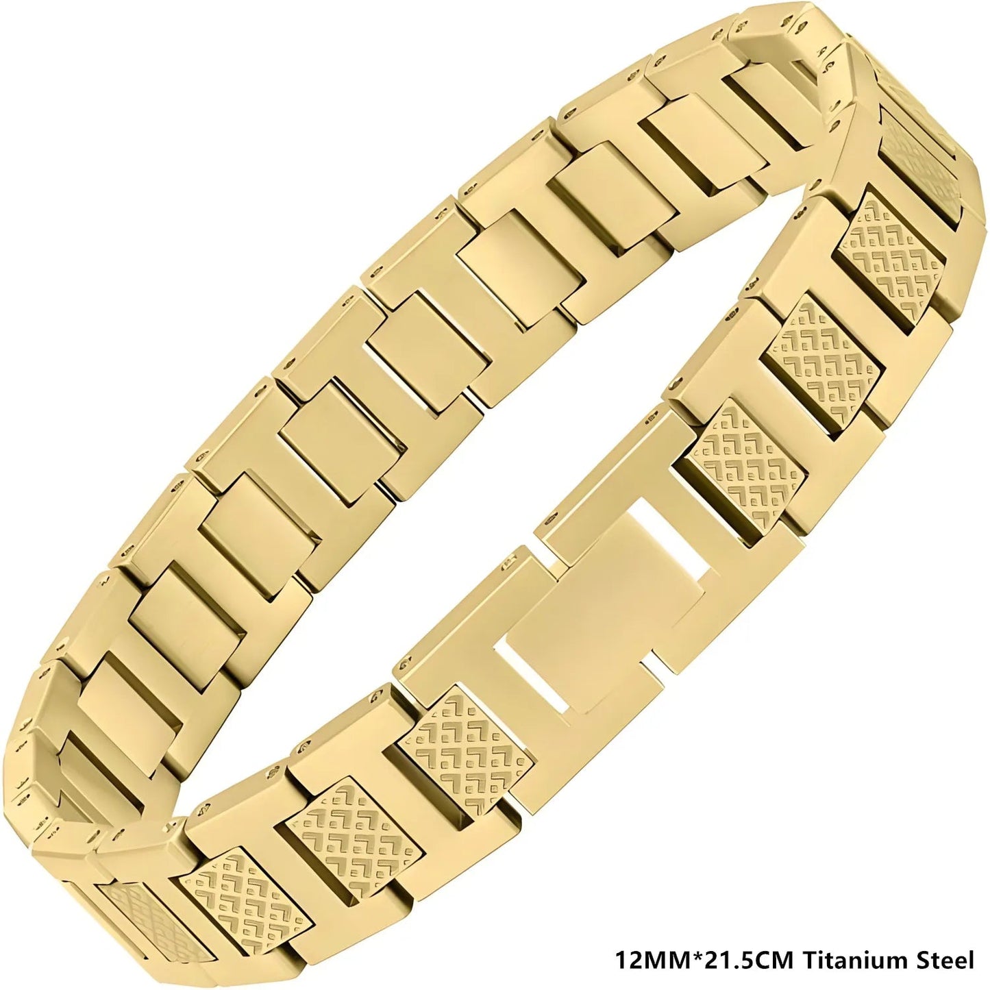 Bracelet for Men Pulsera para Hombres Titanium Steel Men's Bracelet Crocodile-Pattern Link Chain Premium Business Jewelry Gift