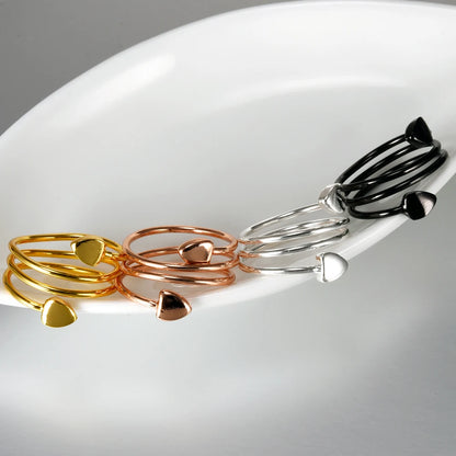 Anillo para Hombres o Mujeres Ring for Men or Women Pure Copper Magnetic Rings 3 Rows Finger Cuff Adjustable Jewelry Metal Resizable