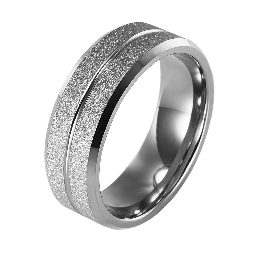 Anillo para Hombres o Mujeres Ring for Men or Women Anti-scratch Tungsten Carbide Ring 8mm Wide Rings