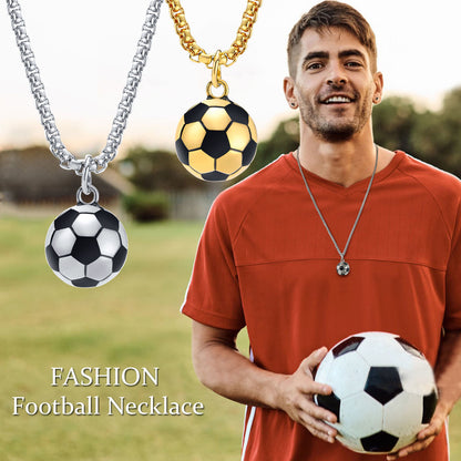 Pendiente y Collar para Hombre 3D Football Necklaces for Men theme photo