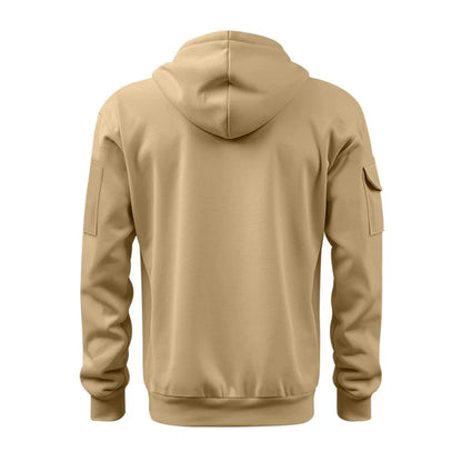 Sudadera para Hombres Men's Sweatshirts Autumn Winter New Thin Fleece Lining  Hooded Sweatshirt Zip Multi-pocket Pullover Men's Sports Jacket Men