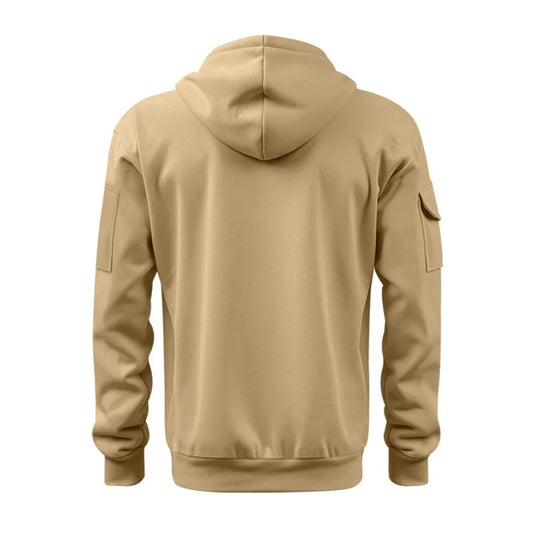 Sudadera para Hombres Men's Sweatshirts Autumn Winter New Thin Fleece Lining  Hooded Sweatshirt Zip Multi-pocket Pullover Men's Sports Jacket Men