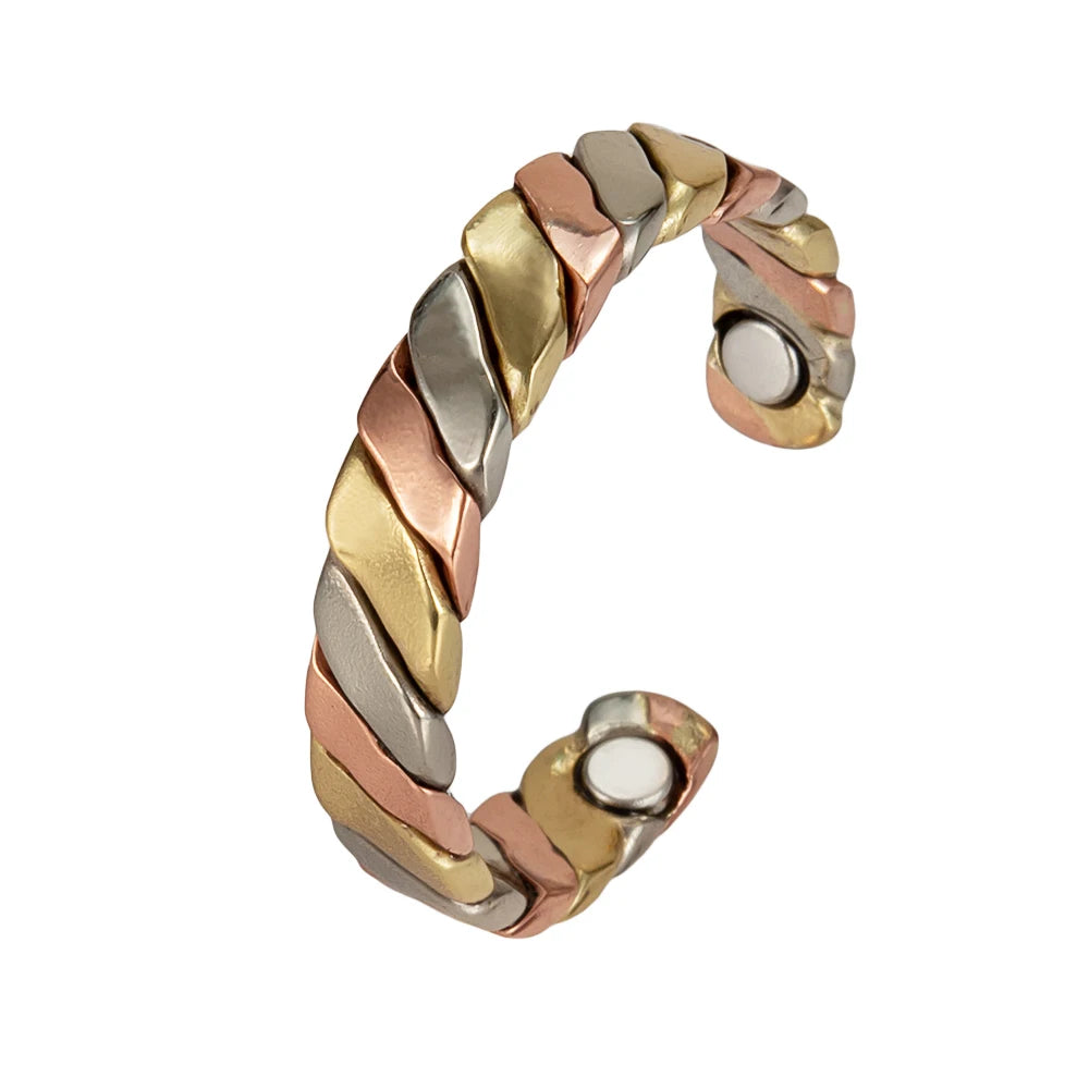 Anillo para Mujeres Ring for Women Twisted Adjustable Ring Women Energy Magnetic Therapy 5mm Finger Open Cuff