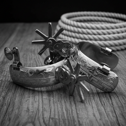 Espuelas de Charro TM-53416 Stainless Steel Spurs