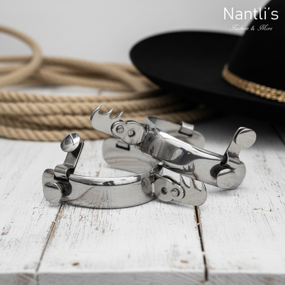 Espuelas de Jaripeo TM-53514 Stainless Steel Spurs