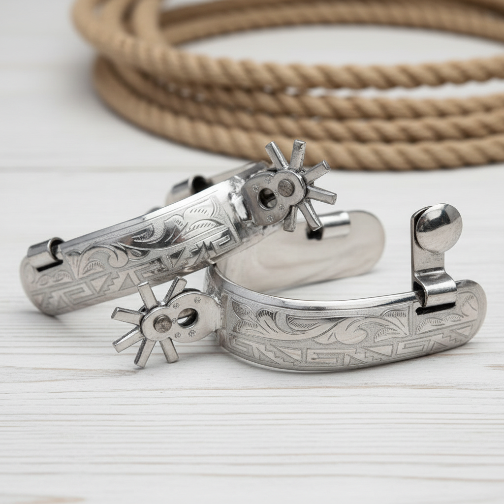 Espuelas de Charro TM-53518 Stainless Steel Spurs