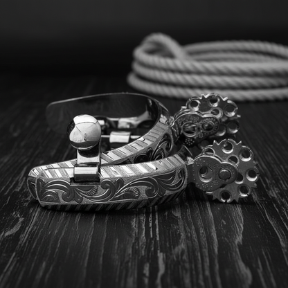 Espuelas de Charro TM-53526 Stainless Steel Spurs