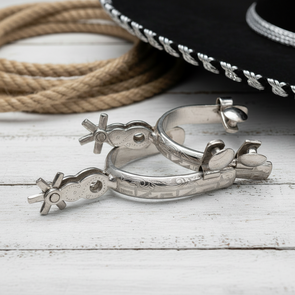 Espuelas de Charro TM-53613 Stainless Steel Spurs