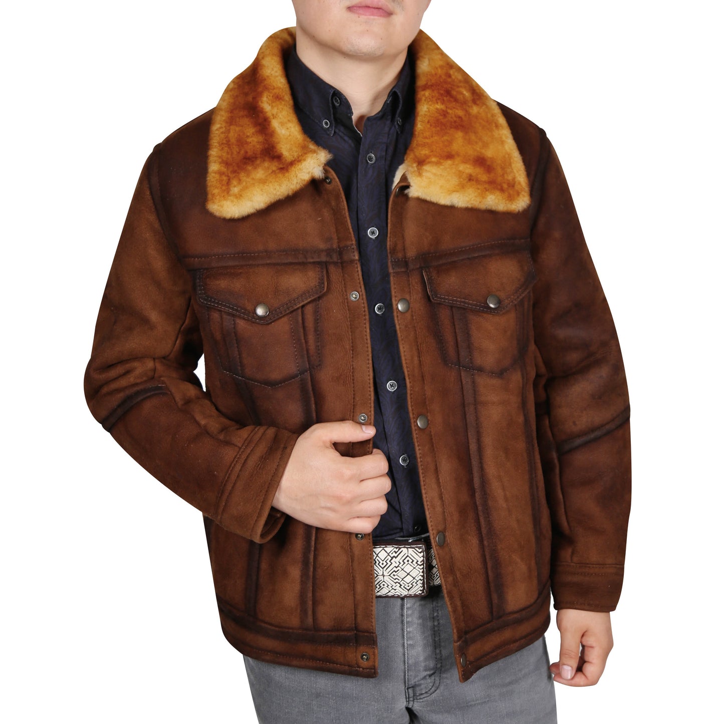 Chamarra de cuero para Hombre TM-WD12-1685 Leather Jacket for Men