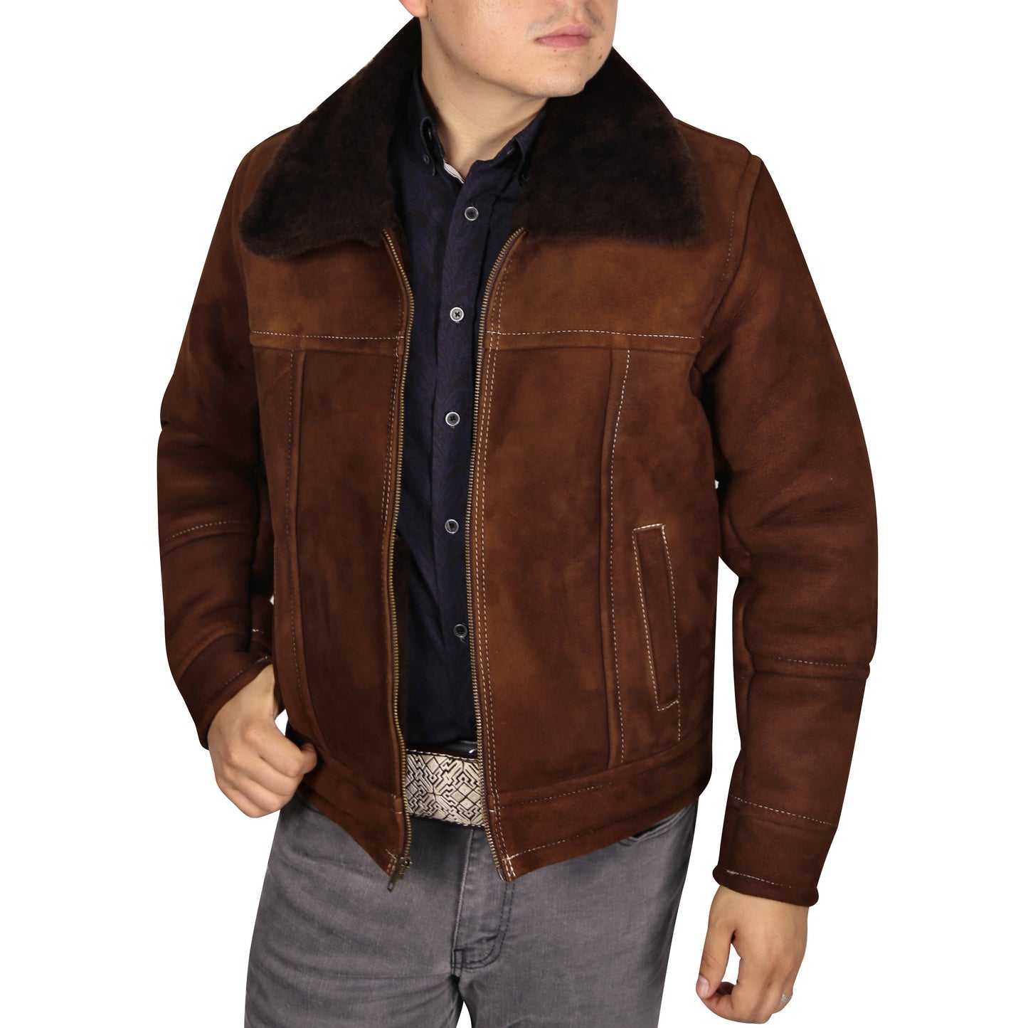 Chamarra de cuero para Hombre TM-WD12-1686 Leather Jacket for Men