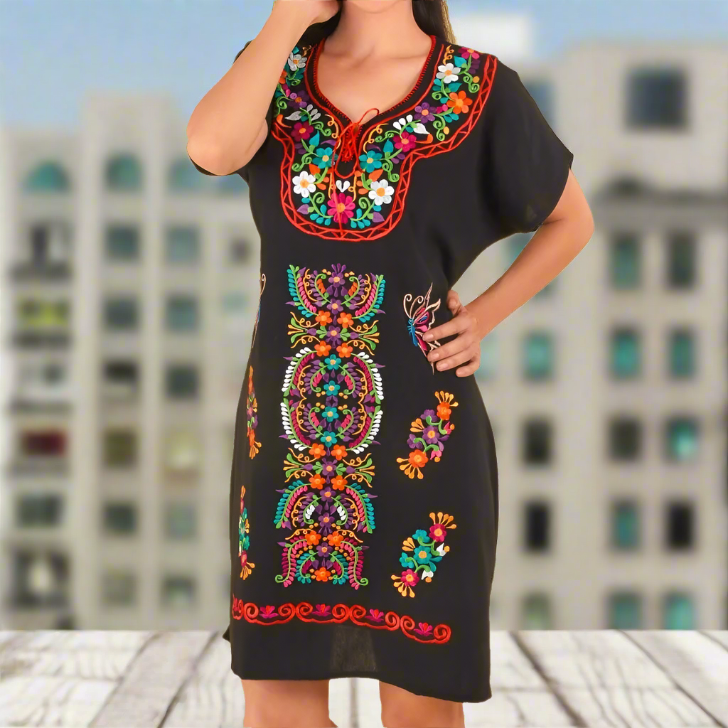 Vestido Bordado TM-77123 Embroidered Dress – Nantlis Online