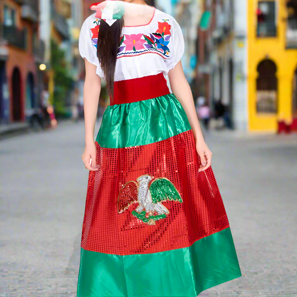 china poblana dress Gala Outfit piece by piece Puebla Dress China Poblana Dress