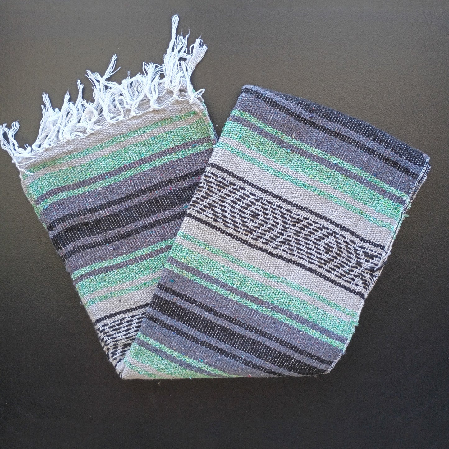 Zarape Mexicano TM-Falsa-38 Mint-Grey Mexican Serape