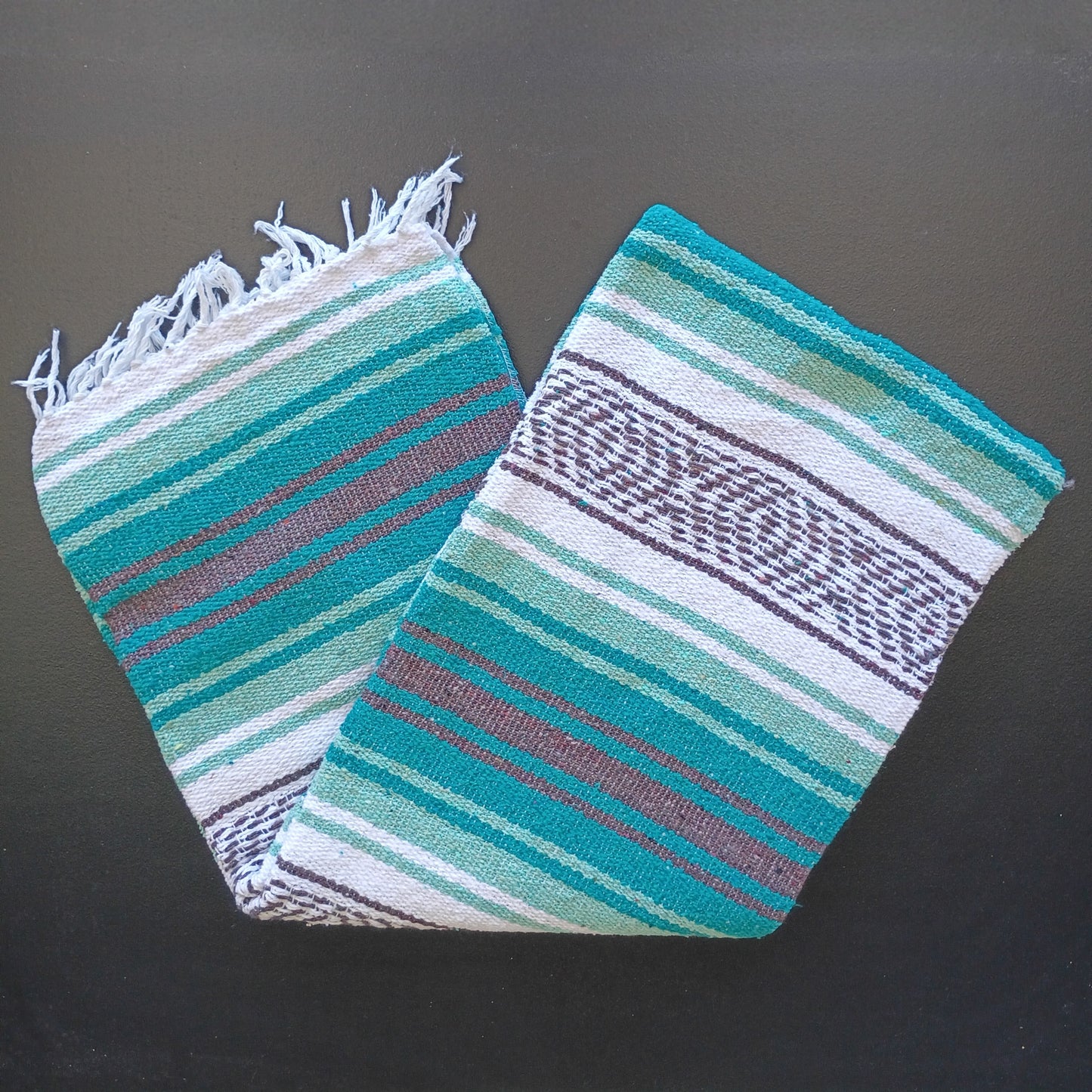 Zarape Mexicano TM-Falsa-41 Aqua Mexican Serape 