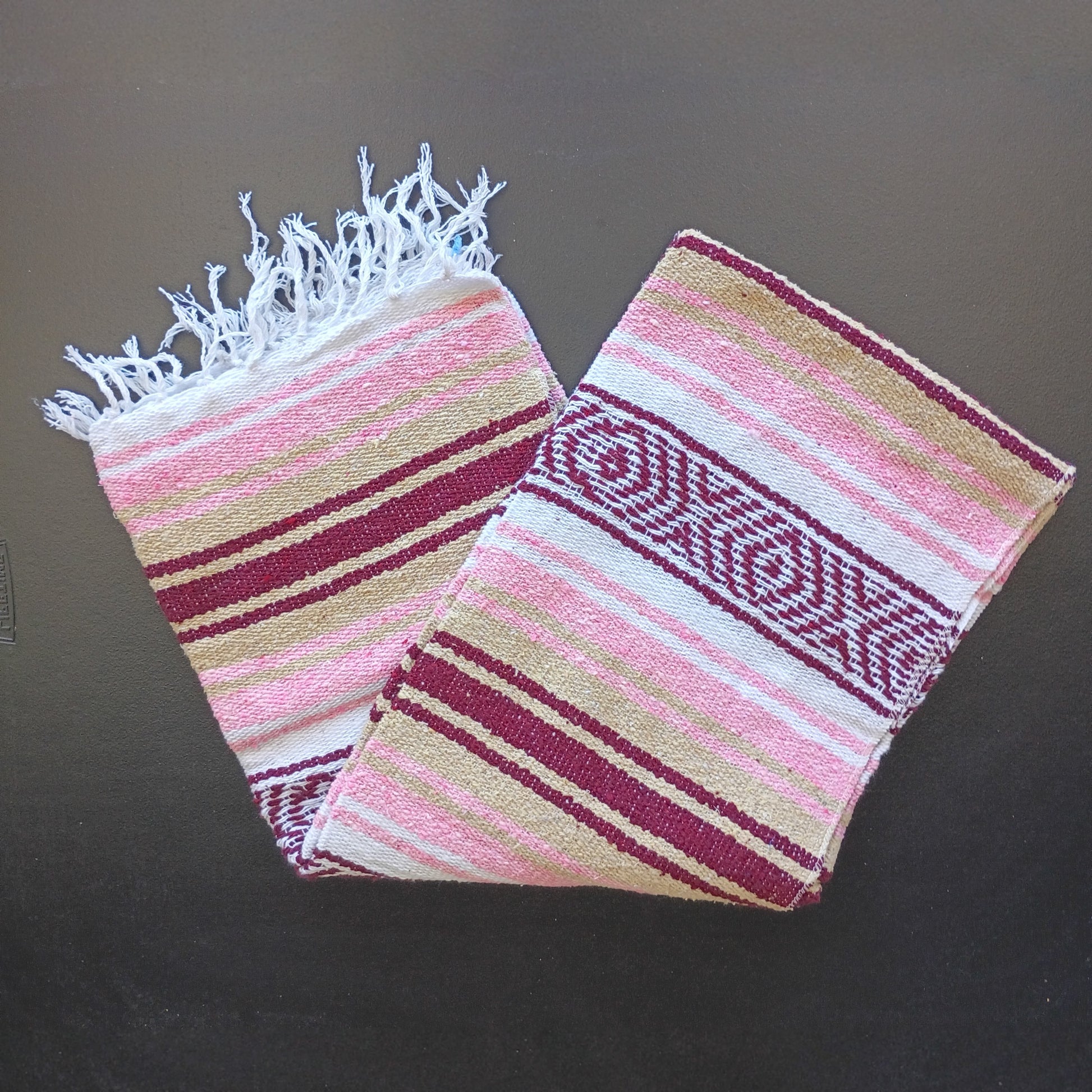 Zarape Mexicano TM-Falsa-43 Pink-Wine Mexican Serape 