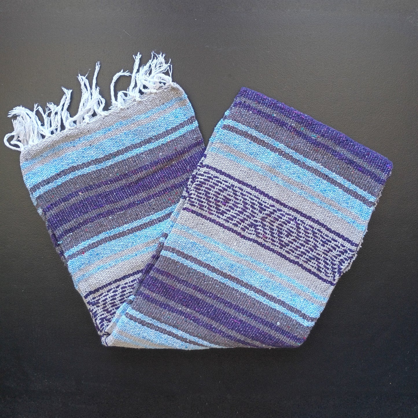 Zarape Mexicano TM-Falsa-44 Blue-Purple Mexican Serape