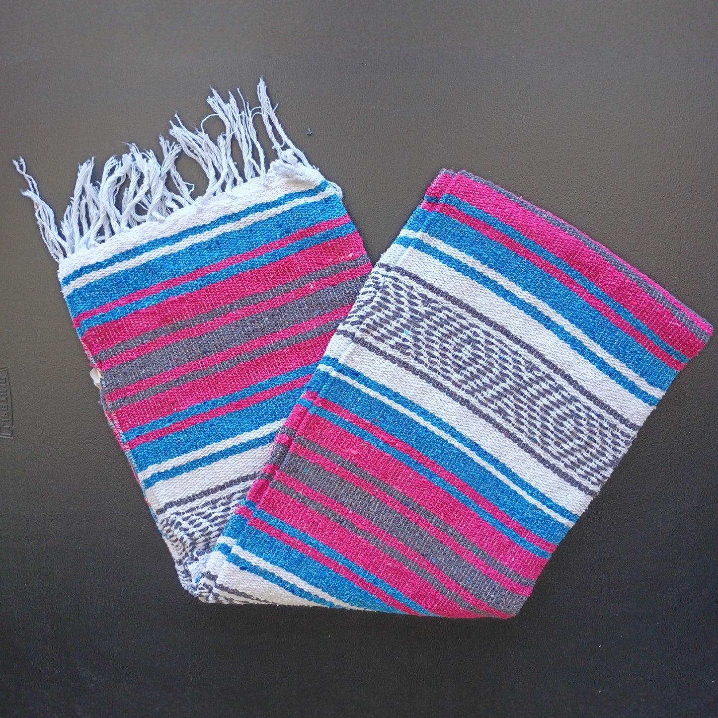 Zarape Mexicano TM-Falsa-45 Blue-Fuchsia Mexican Serape