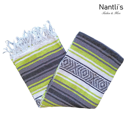 Zarape Mexicano TM-Falsa-48 Lime Green Mexican Serape Yoga Mat Picnic Blanket