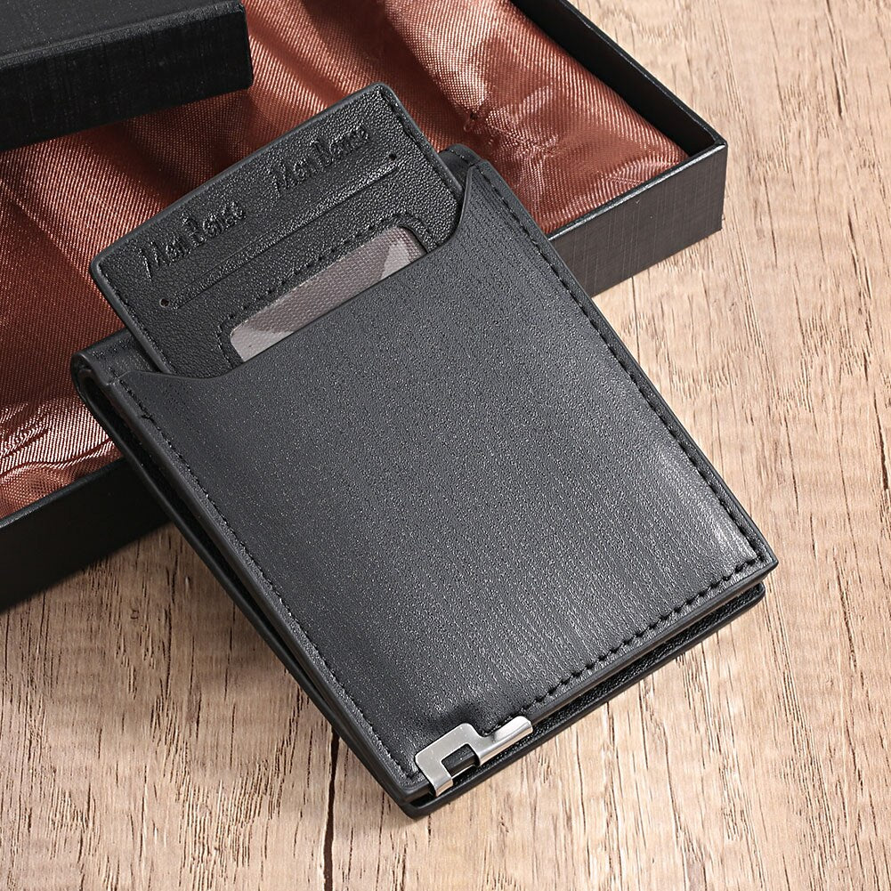 Wallet Watch Set Men's Stainless Steel Quartz Watches Dial Man Leather Card Wallet Holder Best Business Gift for Male