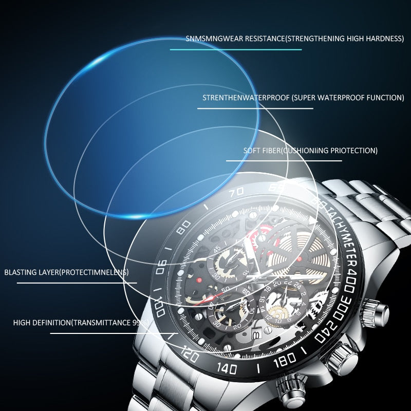 Reloj para hombre Men's Watch Men's Casual Sports Watch, Men's Watch, Waterproof Luminous Stainless Steel Men's Wrist Watch details