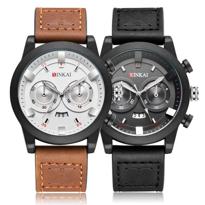 Reloj para Hombre Men Sport Mechanical Watches Clock Man Army Military Leather Wrist Watch Analog Male Relogio Masculino
