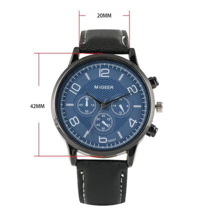 Watch Wallet Gift Set Men Fashion Quartz Digital Wristwatch Leather Strap Practical Purse Cool Sunglasses Gift Set for Son