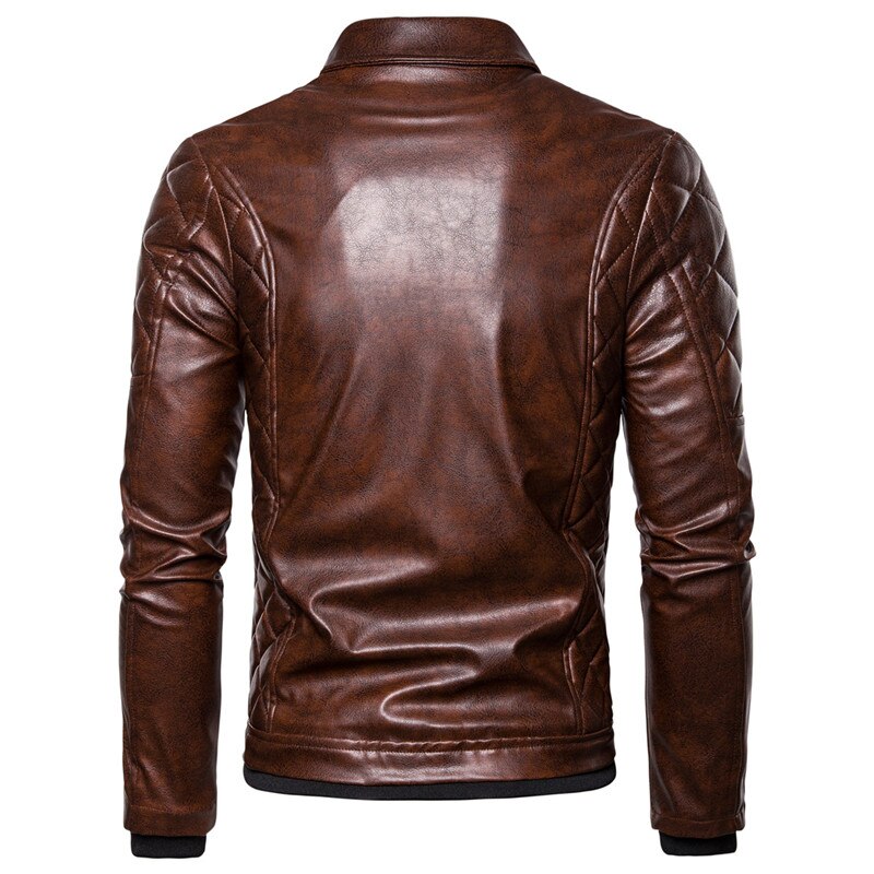 Men Jacket Motorcycle Bomber Leather Jacket Men Removable Fur Collar Male Warm Pu Coats Chamarra para Hombre