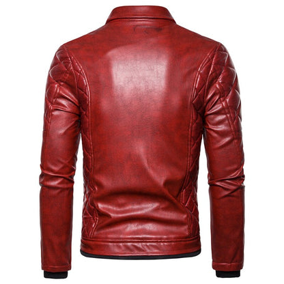 Men Jacket Motorcycle Bomber Leather Jacket Men Removable Fur Collar Male Warm Pu Coats Chamarra para Hombre